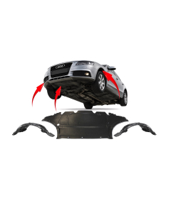 Engine Splash Shield & Fender Liner Set Kit for Audi A4 2009-2012