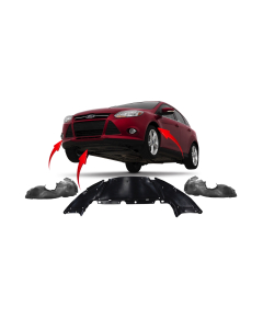 Engine Splash Shield & Fender Liner Set Kit for Ford Focus 2012-2018