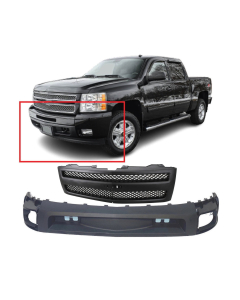 Bumper Cover & Grille for Chevy Silverado 1500 2007-2013