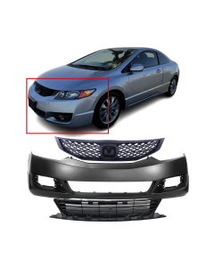 Bumper Cover & Grille Kit for Honda Civic 2009-2011
