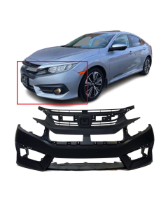 Bumper Cover & Grille for Honda Civic 2016-2018