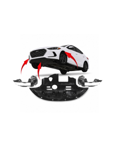 Engine Splash Shield & Fender Liner Set Kit for Hyundai Elantra 2017-2018