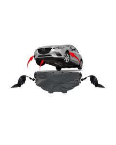 Engine Splash Shield & Fender Liner Set Kit for Mazda 6 and 3 2014-2018