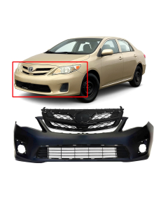 Bumper Cover & Grille Kit for Toyota Corolla 2011-2013