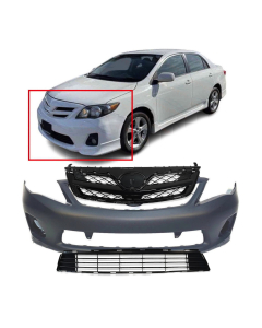 Bumper Cover & Grille Kit for Toyota Corolla 2011-2013