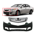 Front Bumper Cover and Grille Set Kit For 2009-2010 Acura TSX Primed AC1000162