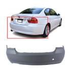 Rear Bumper Cover For 2006-2008 BMW 325i/328i/330i Primed BM1100164