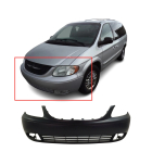 Front Bumper Cover for 2001-2004 Chrysler Town & Country w/ FOG LXi Limited