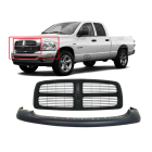 Front Bumper Upper Cover and Grille Kit For 2002-2005 Dodge RAM 1500 2500 3500