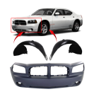 Bumper Cover & Fender Liner Kit for Dodge Charger 2006-2010