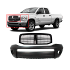 Front Bumper Cover & Grille Kit For 2006-2009 Dodge Ram 1500 2500 3500 CH1000873