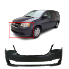 Primed Front Bumper Cover Fascia for 2011-2018 Dodge Grand Caravan 68088966AA