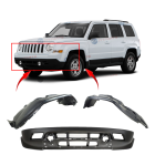 Bumper Cover & Fender Liner Kit for Jeep Patriot 2011-2017