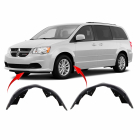 Set of 2 Fender Liners for Dodge Grand Caravan 2008-2020 CH1248147 CH1249147