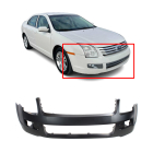 Front Bumper Cover For 2006-2009 Ford Fusion W/Fog Holes Primed FO1000596