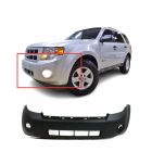 Primed Front Bumper Cover Fascia for 2008-2012 Ford Escape Hybrid XLS XLT Sport