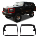 Set of 2 Headlamp Bezels for Ford Bronco F150 F250 F350 F450 1992-1998