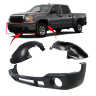 Bumper Cover & Fender Liner Kit for GMC Sierra 2003-2007