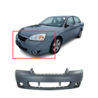 Front Bumper Cover For 2006-2008 Chevy Malibu w/ fog light holes LT LTZ Maxx