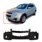 Primed Front Bumper Cover For 2010-2015 Chevy Equinox Chevrolet w/ fog