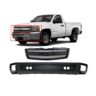 Front Lower Bumper Cover and Grille Kit For Chevrolet Silverado 1500 2007-2013
