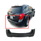 Rear Bumper Cover For 2010-2015 Chevy Chevrolet Equinox w Reflector/Parking hole