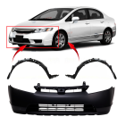 Bumper Cover & Fender Liner Kit for Honda Civic 2006-2008