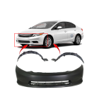 Bumper Cover & Fender Liner Kit for Honda Civic 2012-2012