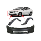 Bumper Cover & Fender Liner Kit for Honda Civic 2012-2012
