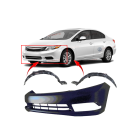 Bumper Cover & Fender Liner Kit for Honda Civic 2012-2012