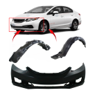 Bumper Cover & Fender Liner Kit for Honda Civic 2013-2015