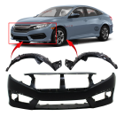 Bumper Cover & Fender Liner Kit for Honda Civic 2016-2018
