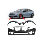 Bumper Cover & Fender Liner Kit for Honda Civic 2016-2018