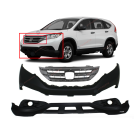 Front Lower Bumper Cover & Grille Set Kit For 2012-2014 Honda CR-V HO1015107