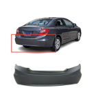 Rear Bumper Cover For 2012 Honda Civic Sedan DX EX GX HF Hybrid LX