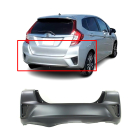 Rear Bumper Cover For 2015-2017 Honda Fit Primed 04715T5RA00ZZ HO1100287