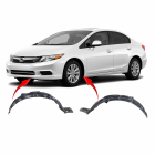 Set of 2 Fender Liners for Honda Civic 2012-2012 HO1248142 HO1249142