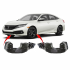 Set of 2 Fender Liners for Honda Civic 2019-2021 HO1248186 HO1249186 74151TBAA50