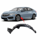 Front Left Driver Side Fender Liner For 2016-2018 Honda Civic HO1248158