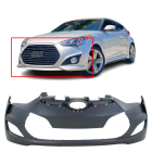 Front Bumper Cover For 2012-2016 Hyundai Veloster w/ fog lamp holes Primed