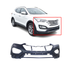 Primed Front Upper Bumper Cover Fascia for 13-16 Hyundai Santa Fe Limited SE GLS