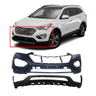Front Bumper Cover Kit for 13-16 Hyundai Santa Fe SE GLS HY1000199 HY1015103