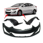 Bumper Cover & Fender Liner Kit for Hyundai Elantra 2014-2016