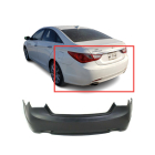 Primed Rear Bumper Cover Fascia for 2011-2013 Hyundai Sonata Limited SE Limited