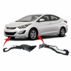 Set of 2 Fender Liners for Hyundai Elantra 2014-2016 HY1248133 HY1249133