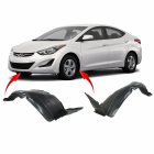 Set of 2 Fender Liners for Hyundai Elantra 2014-2016 HY1248137 HY1249137