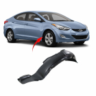 Front Passenger Side Fender Liner For 2011-2013 Hyundai Elantra HY1249126