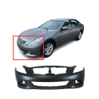 Front Bumper Cover For 2010-2013 Infiniti G37 Sedan Base/Journey w Fog holes