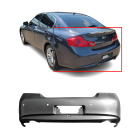 Rear Bumper Cover For 2010-2013 Infiniti G37 W/Park Holes Primed IN1100138