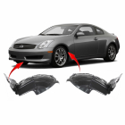 Set of 2 Fender Liners for Infiniti G35 2003-2007 IN1250106 IN1251106